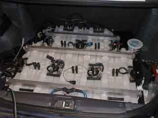 Rear battery hold-downs