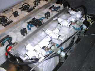 Rear cooling manifolds in place